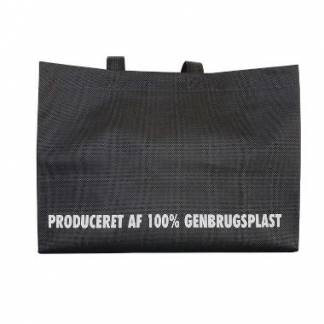 Shoppingbag 17 ltr 350x170x245 mm x 100 stk. PP Non-woven 60 gr 100% genbrug Sort