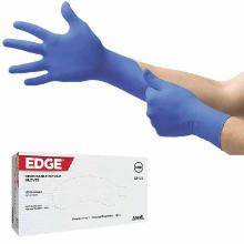 Handske engangs str. M uden pudder Nitril Bl&aring;