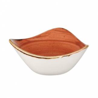 Skål Stonecast 26 cl Ø15.3 cm Trekant Porcelæn Orange