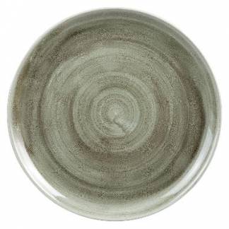 Tallerken Coupe Stonecast Patina Ø 32.4 cm Porcelæn Grøn