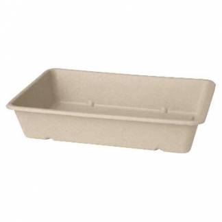 Skål rektangulær 1200 ml 230x155x46 mm Bagasse natur FF