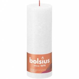 Bloklys Ø68x190 mm Brændetid 85 timer Rustik Hvid