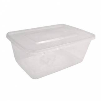 Plastbakke Catersource 1000 ml 175x115x68 mm nudelbakke m løst låg PP klar/klar