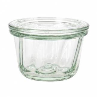 Patentglas Weck Muffinsform165ml Ø8.8xH5.5cm med låg Glas