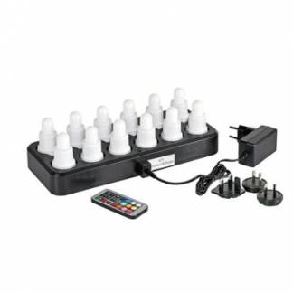 LED Lys Multi Farve Varm Hvid Kold Hvid&nbsp;B40xH70mm med Fjernbetjening