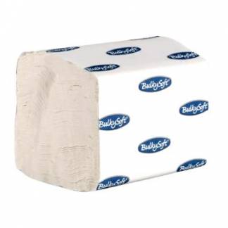 P&oslash;lse serviet i ark Bulkysoft B11xL19cm 2-lags Ecolabel Hvid Nyfiber