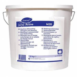 Maskinopvask pulver Suma Active M20 med klor velegnet til aluminium 10 kg