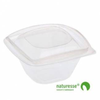 Salatbakke 360 ml 126x126x72 mm PLA Klar med Låg