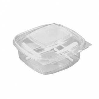 Plastbakke SquarePac 375 ml 130x127x52 mm Hængslet låg APET Klar