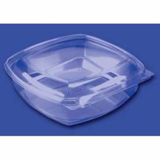 Plastbakke SquarePac 1000 ml 192x190x54 mm Hængslet låg APET Klar