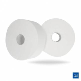 Toiletpapir Techline Jumbo Maxi 2-lag &Oslash;24.5 x L320M x B9cm Nyfiber Hvid