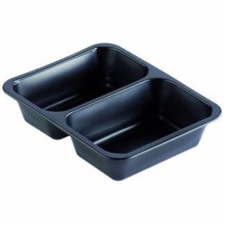 Bakke 2-rum 227x178x50 mm Caterline 645/540 ml PP Sort