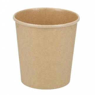 Papbæger Verive soup-to-go 450 ml /16 oz Ø96 x 98 mm pap/PLA brun kraft