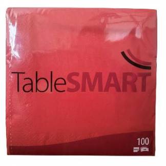 Serviet TableSMART 40x40cm 3-lag FSC Rød