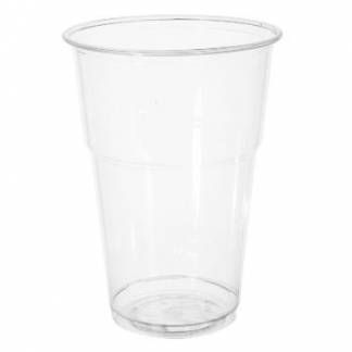 Plastglas 40 cl Bioware H133 mm Ø95 mm Bionedbrydelig PLA Klar