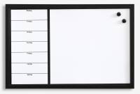 Magnetisk ugetavle whiteboard 60 x 40 cm dansk