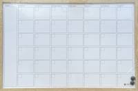 Whiteboard month planner 60x40 Wood frame