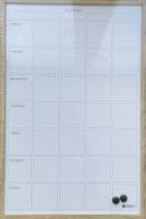 Whiteboard week planner 40x60 Wood frame