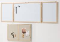 Folded whiteboard & pinboard