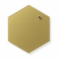 Magnetisk glastavle hexagon 21 cm guld