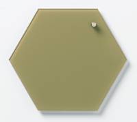 Magnetisk glastavle hexagon 21 cm urte grøn