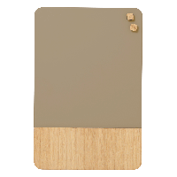 Glass board 40x60 cm Beige/ Oak