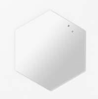 Magnetisk glastavle hexagon 42 cm spejl