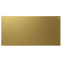 Splashback 100 x 50 cm.Glas med metal bagplade. Guld