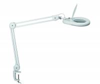 LED magnifying lamp with table clamp, white, MAULviso LED magnifying lamp with table clamp, white, MAULviso