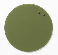 Magnetisk glastavle cirkel 35 cm olive