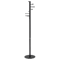 MAUL Coat stand, matte black Stabil, pladsbesparende, sort stumtjener