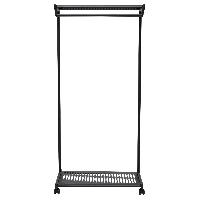 MAUL Wardrobe stand with wheels and shoe shelf Mobilt garderobestativ i kompakt design