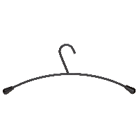 Black metal hangers, 5 pcs. H&oslash;jkvalitets b&oslash;jler, pulverlakeret i mat sort st&aring;l