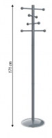 Coat stand, saphir Lite - Grey