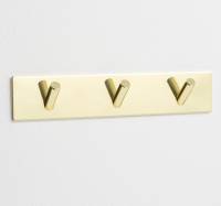 Self-adhesive coat rack , 20 x 4 cm. Gold look Self-adhesive coat rack , 20 x 4 cm. Gold look