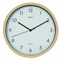 Wall clock, light wood look MAULgrain &Oslash;30 cm Wall clock, light wood look MAULgrain &Oslash;30 cm