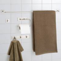 Self-adhesive coat rack , 20 x 4 cm. Brushed chrome. Self-adhesive coat rack , 20 x 4 cm. Brushed chrome.