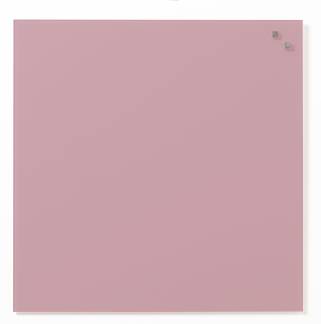 Magnetisk glastavle 45 x 45 cm lys pink