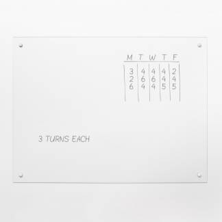 50 x 100 cm. Clear Glass board NOT MAGNETIC 50 x 100 cm. Klar Glastavle IKKE MAGNETISK