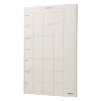 Magnetic Steel Board Week Planner 40 x 60 cm. Beige English Magnetic Steel Board Week Planner 40 x 60 cm. Beige English