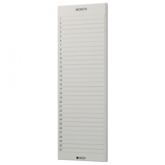 Magnetic monthly planner board 20 x 60 cm. Beige, English Magnetic monthly planner board 20 x 60 cm. Beige, English