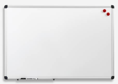 Whiteboard 100 x 150 cm magnetisk med aluminiumsramme inkl. 1 marker og 2 magneter