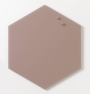 Magnetisk glastavle hexagon 42 cm rosa