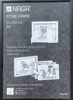 Store frame Black mat alu 21x29,7 cm A4