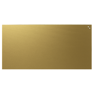 Splashback 100 x 50 cm.Glas med metal bagplade. Guld