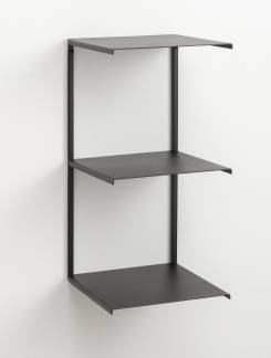 Tripple shelf, Black Metal