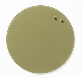 Magnetisk glastavle cirkel 35 cm herb green