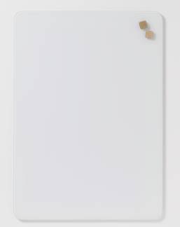 Glass board 50 x 70 cm. PURE WHITE