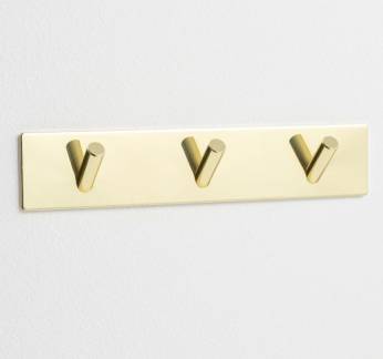 Self-adhesive coat rack , 20 x 4 cm. Gold look Self-adhesive coat rack , 20 x 4 cm. Gold look