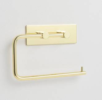 Self-adhesive toilet roll holder, 15,5 x 10,5 cm.  Gold look Self-adhesive toilet roll holder, 15,5 x 10,5 cm.  Gold look